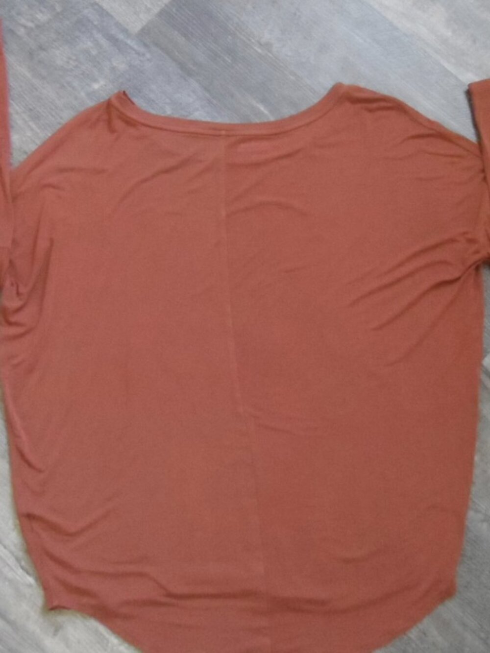 Express Ultra Soft Jersey Long Sleeve Tee Rust Color Sz Med - Picture 2 of 5